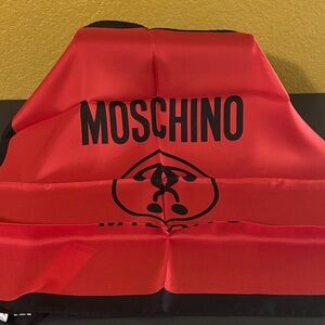 Moschino Bold Red and Black Scarf